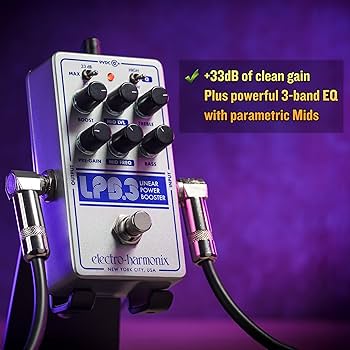 Amazon.com: Electro-Harmonix LPB-3 Linear Power Booster & EQ Pedal