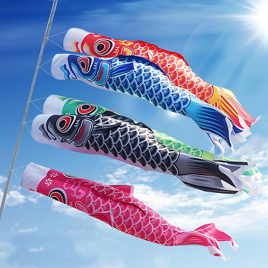 Amazon.co.jp: こいのぼり 鯉のぼり 5色セット 55CM/70CM/100CM