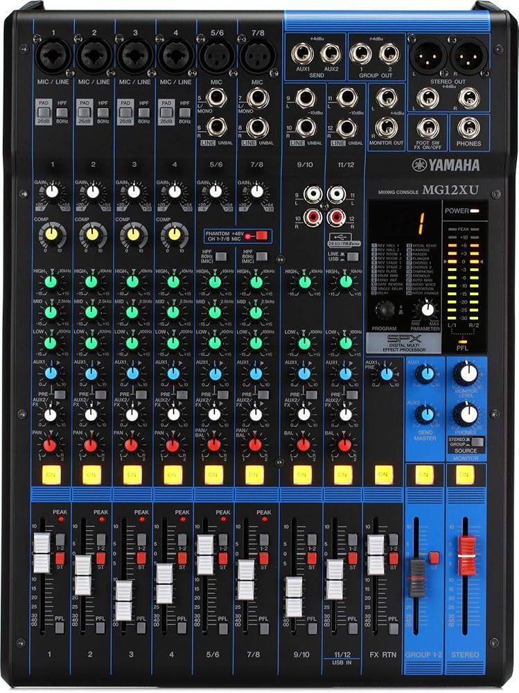 Amazon.com: Yamaha Mg12Xu 12-Input 4-Bus Mixer With Effects