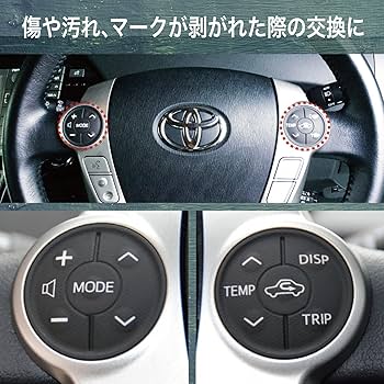 Amazon | Krovat プリウス 30 後期 ステアリング スイッチ 交換 ラバー