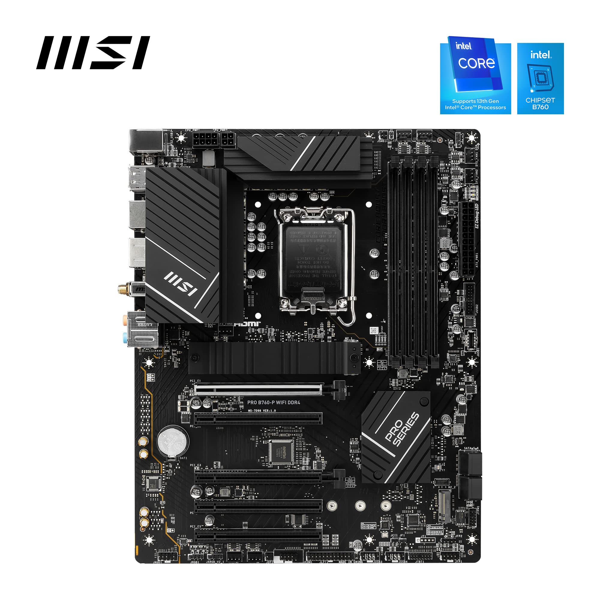 Amazon.com: MSI PRO B760-P WiFi DDR4 ATX Motherboard, 4X DDR4