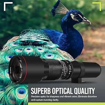 Amazon.com : High-Power 500mm/1000mm f/8 Manual Telephoto Lens for