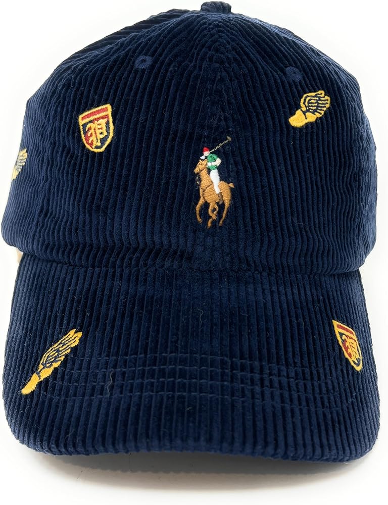 Amazon | ラルフローレン コーデュロイ ボールキャップ, ネイビーバー