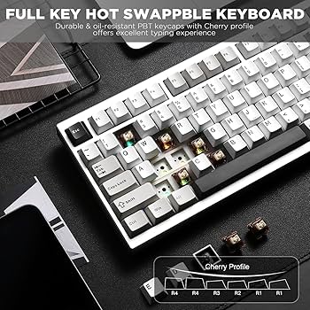 YUNZII AL80 Wireless Mechanical Keyboard, Full Aluminum CNC, Smart