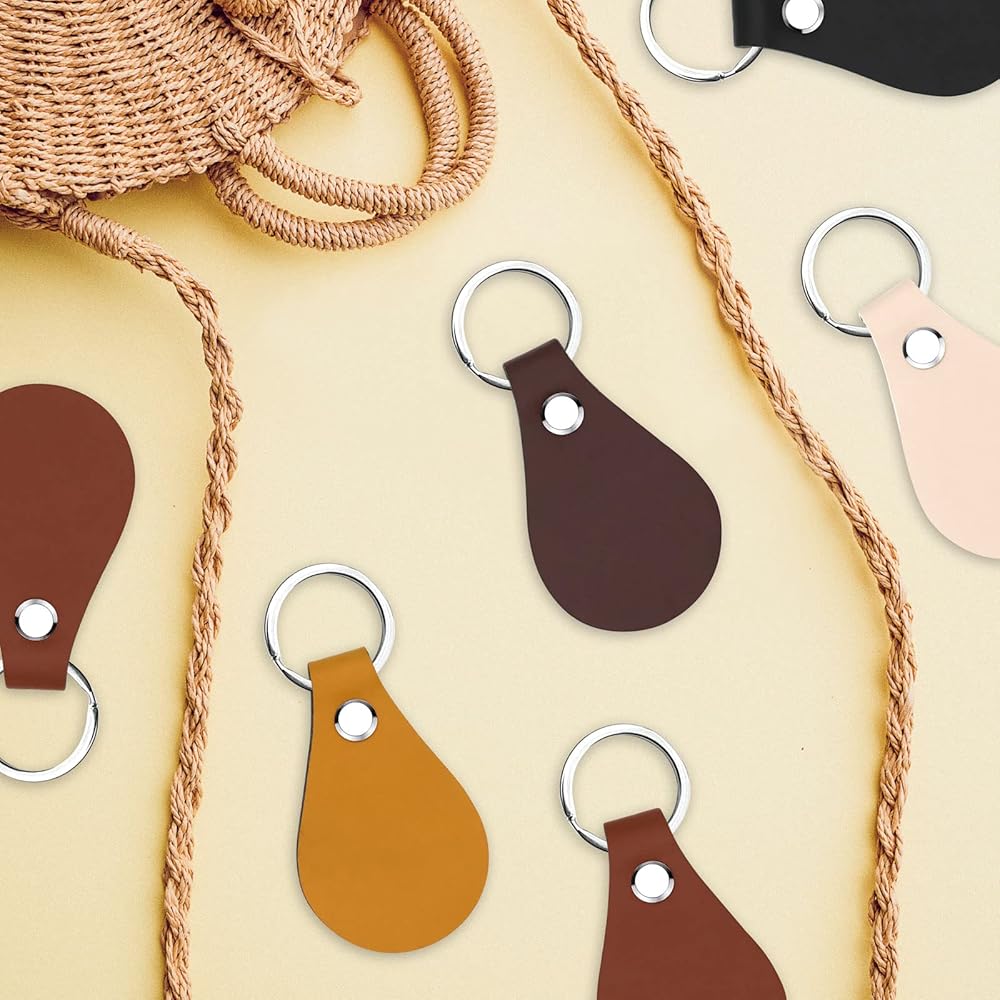 Amazon.com: TiciKim 20 Pack Leather Key Fob Kit PU Leather