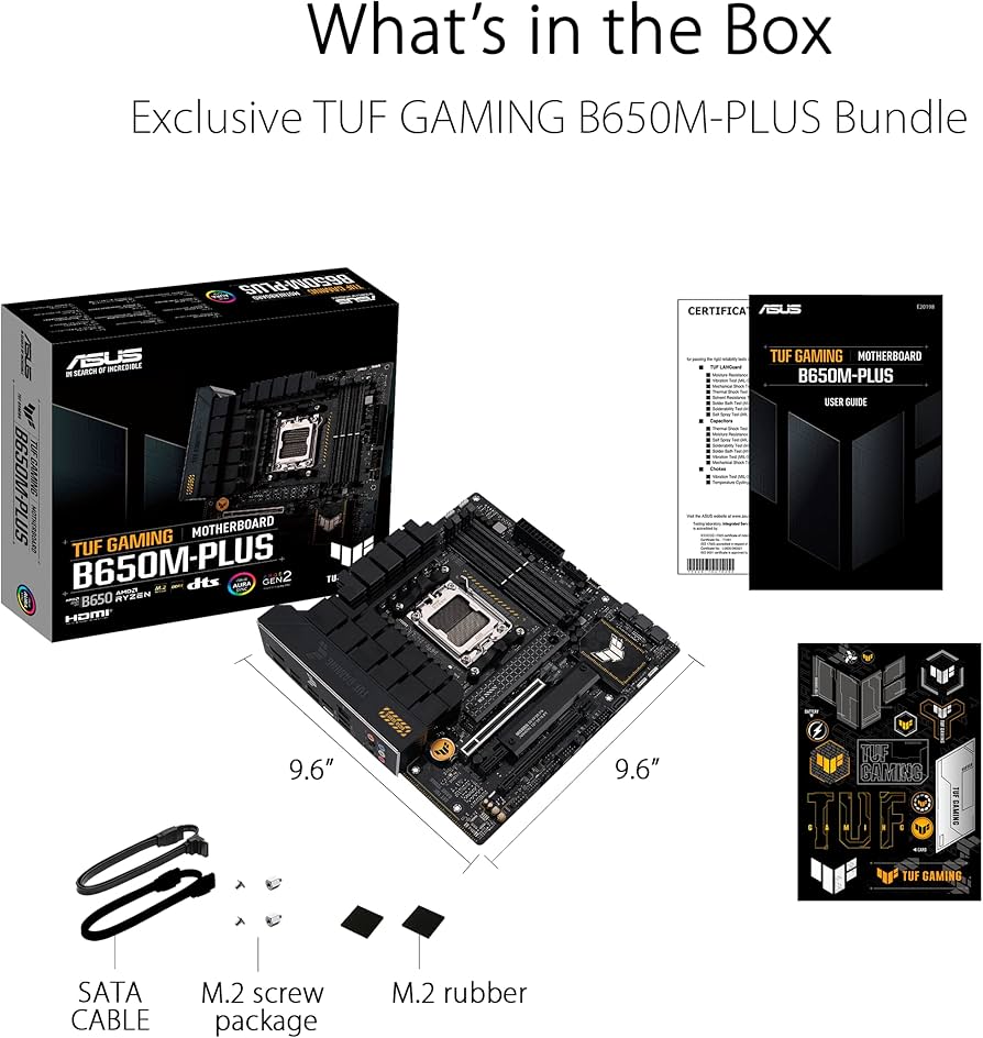 Amazon.com: ASUS TUF Gaming B650M-PLUS Motherboard Socket AMD AM5
