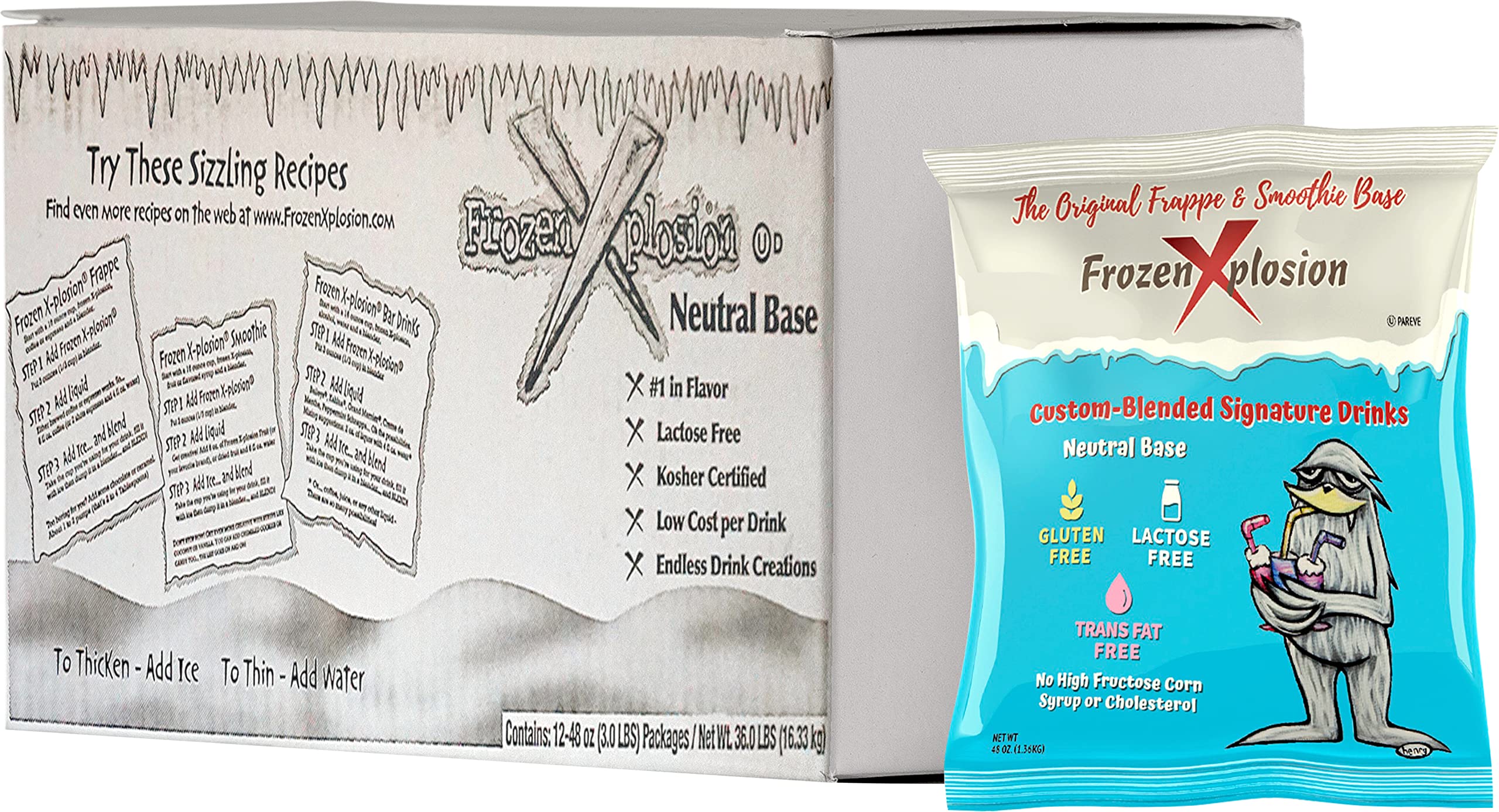 Amazon.com: Frozen Xplosion Original Frappe & Smoothie Powder Mix