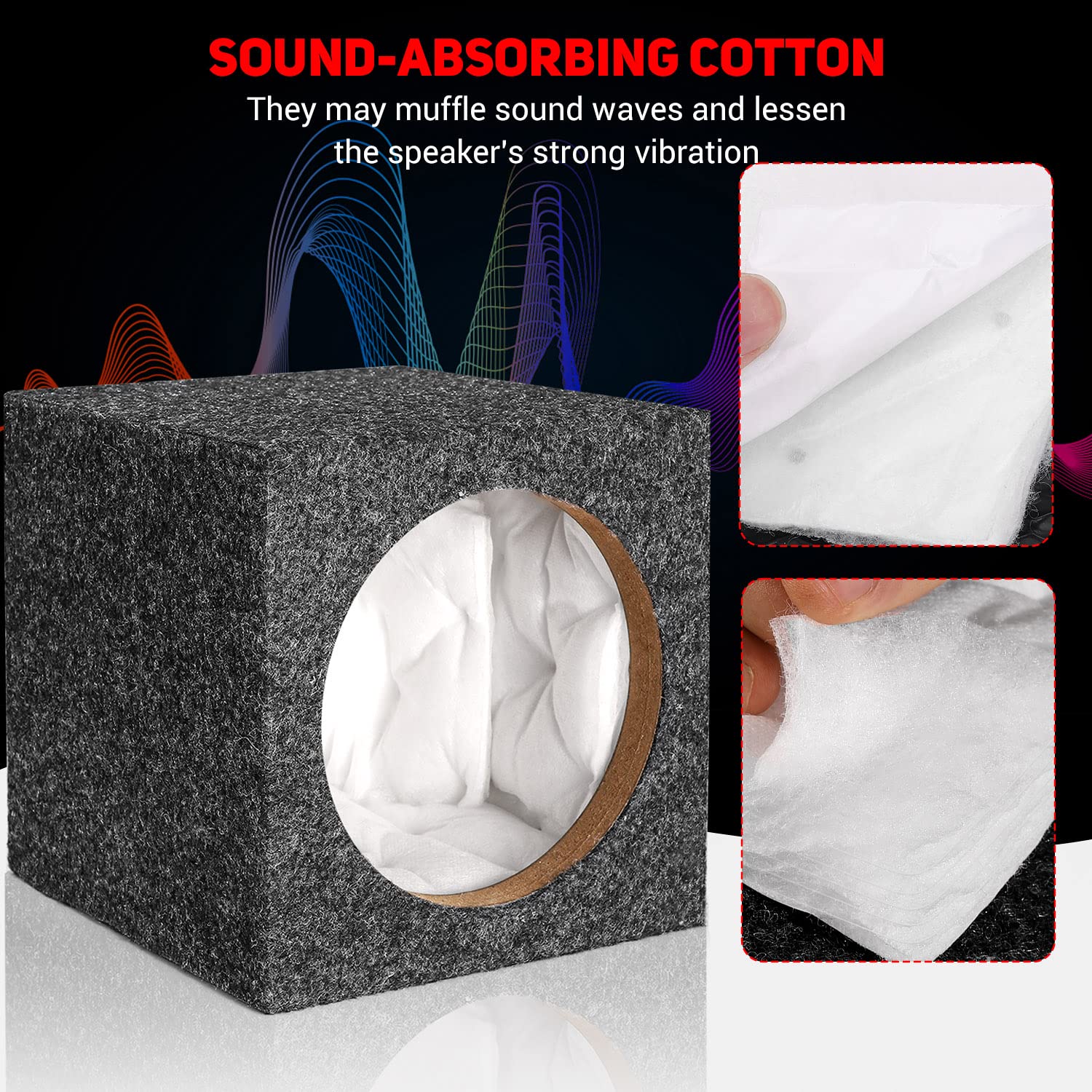 Amazon.co.jp: Facmogu 8インチ ポート付きサブウーファーボックス