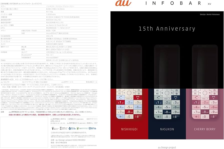 Amazon | KYOCERA INFOBAR xv KYX31 ニシキゴイ au | KYOCERA