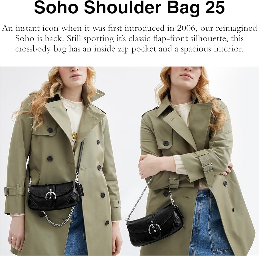 Crinkle Patent Leather Soho Bag 25: Handbags: Amazon.com