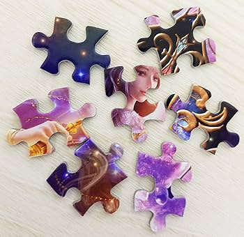 千P⑥12星座女のこ ジグソーパズル 黒縁木額53×79㎝ パネル完成品 EPO