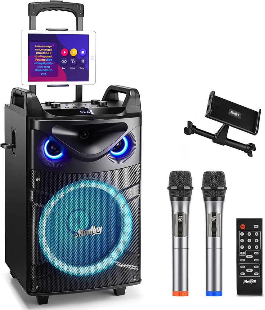 Amazon | Moukey ワイヤレスマイク スピーカーセット PAセット 出力