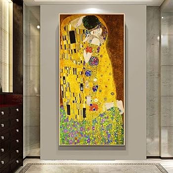 Amazon.co.jp: 有名な芸術 グスタフ・クリムト 接吻 クラシック絵画