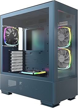 Amazon | Montech Sky Two、デュアル強化ガラス、4倍のPWM ARGBファン