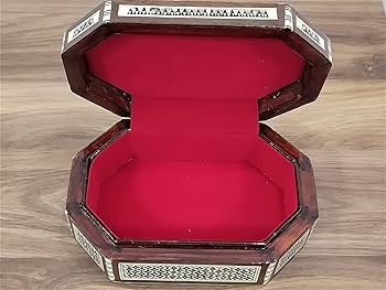 Amazon.com: Wood Jewelry Box Inlaid mother of Pearl Egyptian