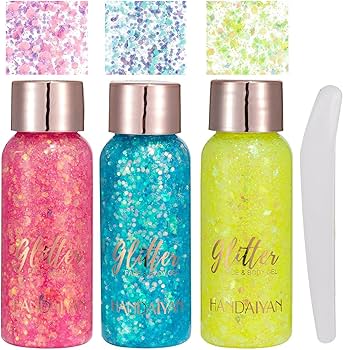Amazon | グリッター アクリルカラージェル ボディジェル グリッター 9