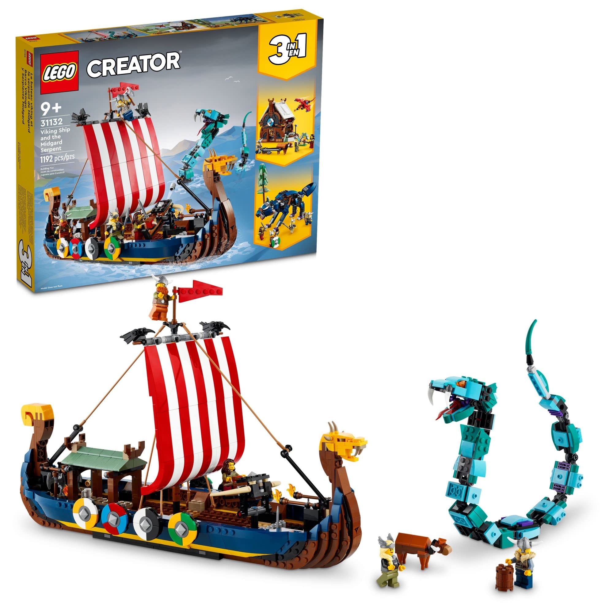 Amazon.com: LEGO Creator 3in1 Viking Ship and The Midgard Serpent