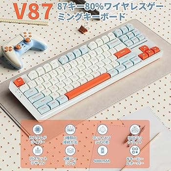 Amazon | Enmakpak x VGN V87 ゲーミングキーボード 無線メカニカル