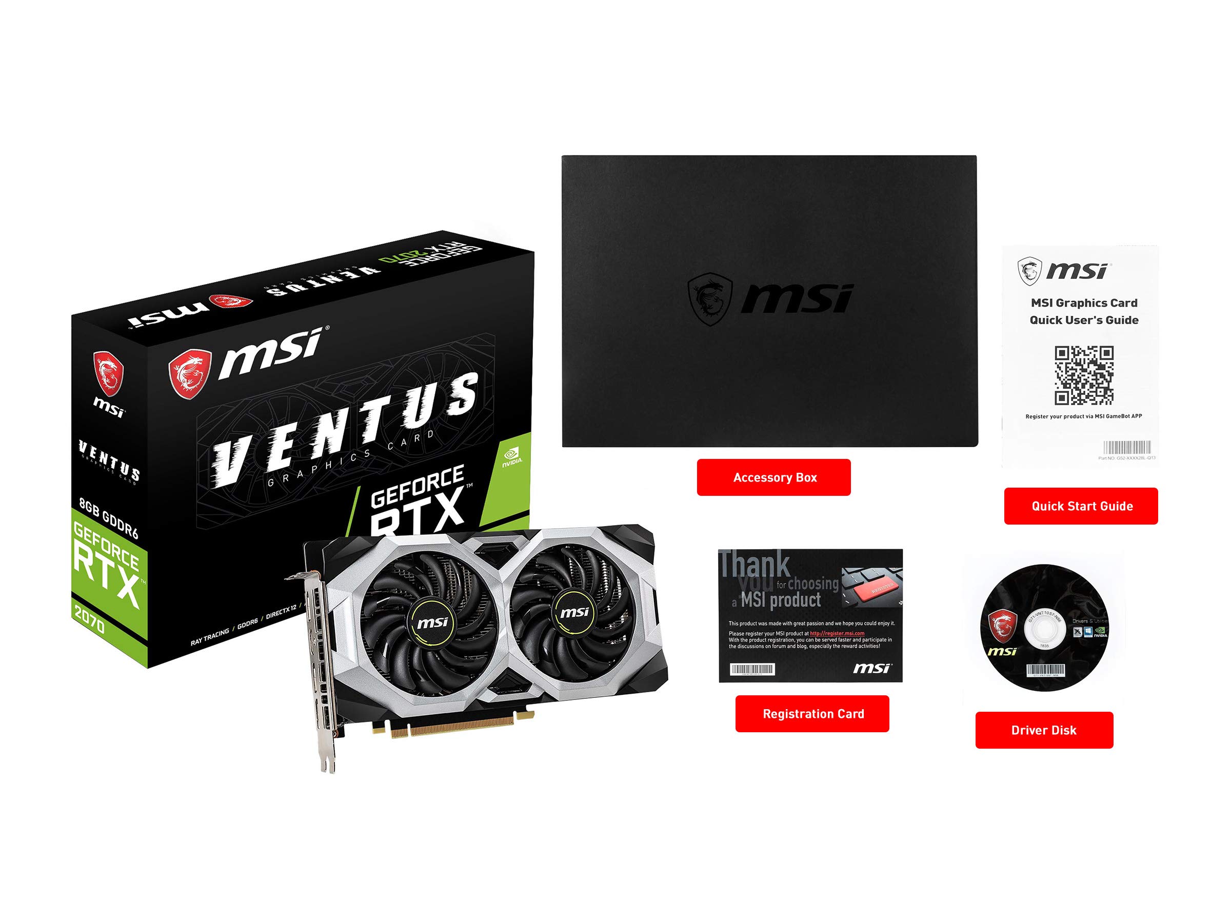 Amazon | MSI GAMING GeForce RTX 2070 8GB GDRR6 256-bit HDMI/DP/USB