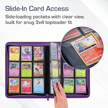 Amazon.com: BCW Z-Folio 9-Pocket LX Album - Purple | Secure Zipper