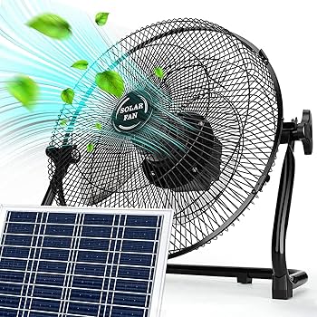 Amazon | ソーラー 充電式 扇風機 静音 キャンプ DCモーター