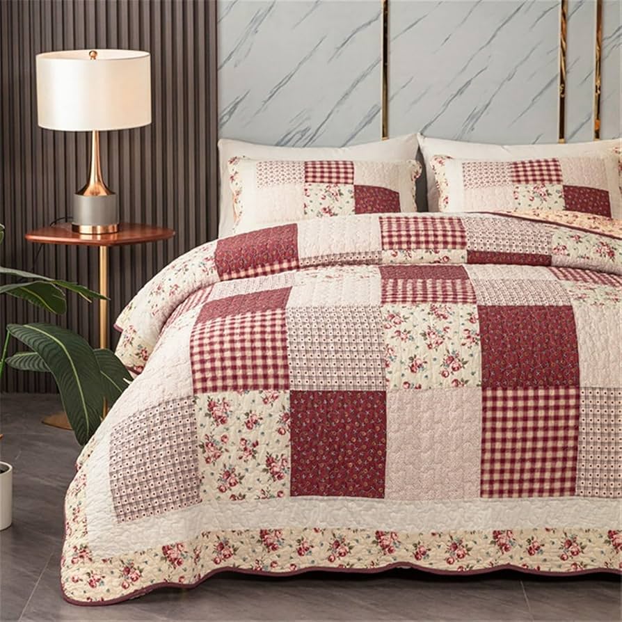 Amazon｜ベッドカバー ベッドスプレッド マルチ カバー 韓国パッチ