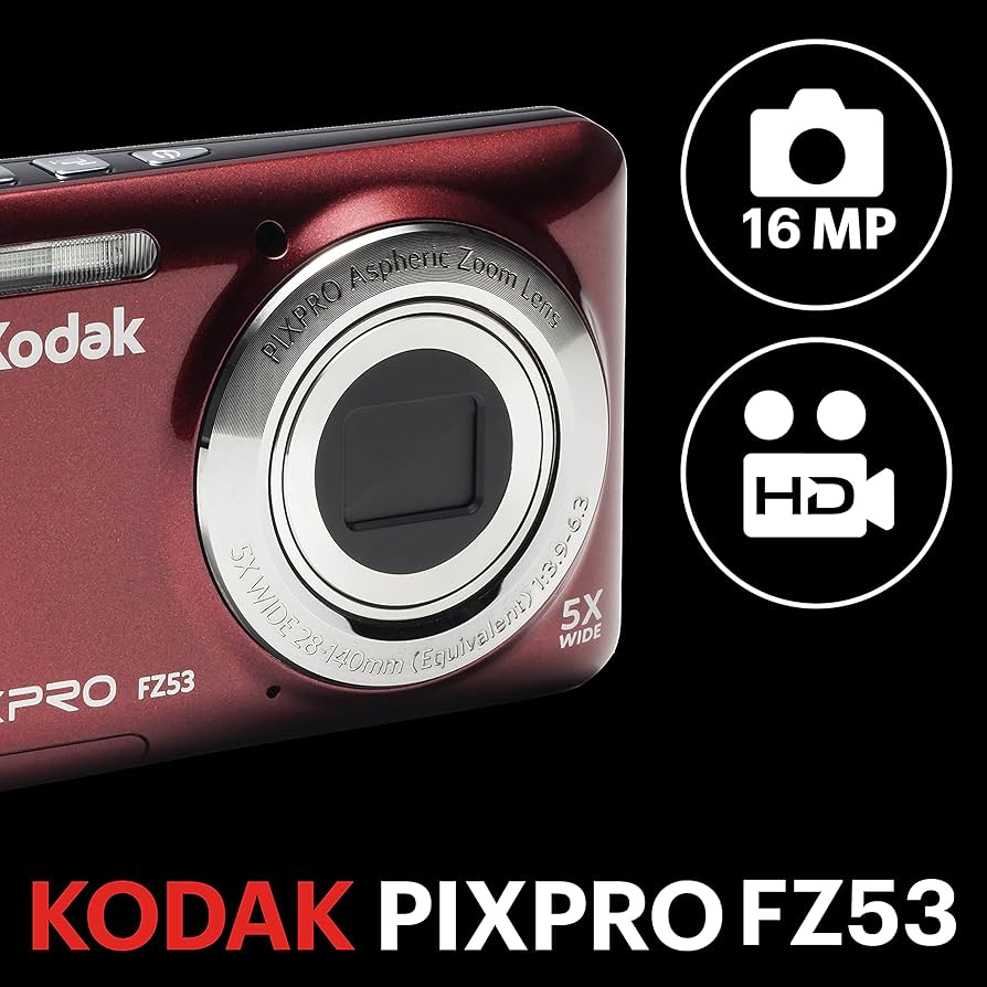 Amazon.com : Kodak PIXPRO Friendly Zoom FZ53-RD 16MP Digital