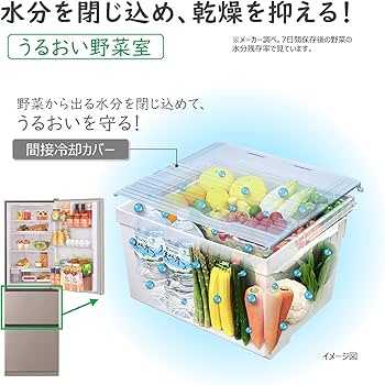 Amazon.co.jp: 日立 冷蔵庫 幅54cm 315L シャンパン R-V32KV N 3ドア