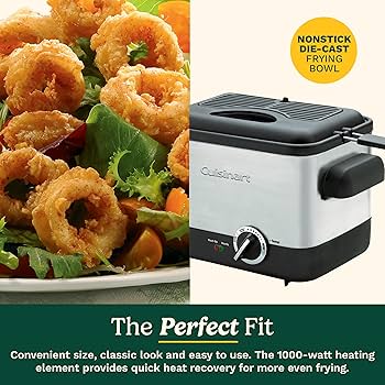Cuisinart Compact Deep Fryer, Friteuse, Fast Heat-up and Frying