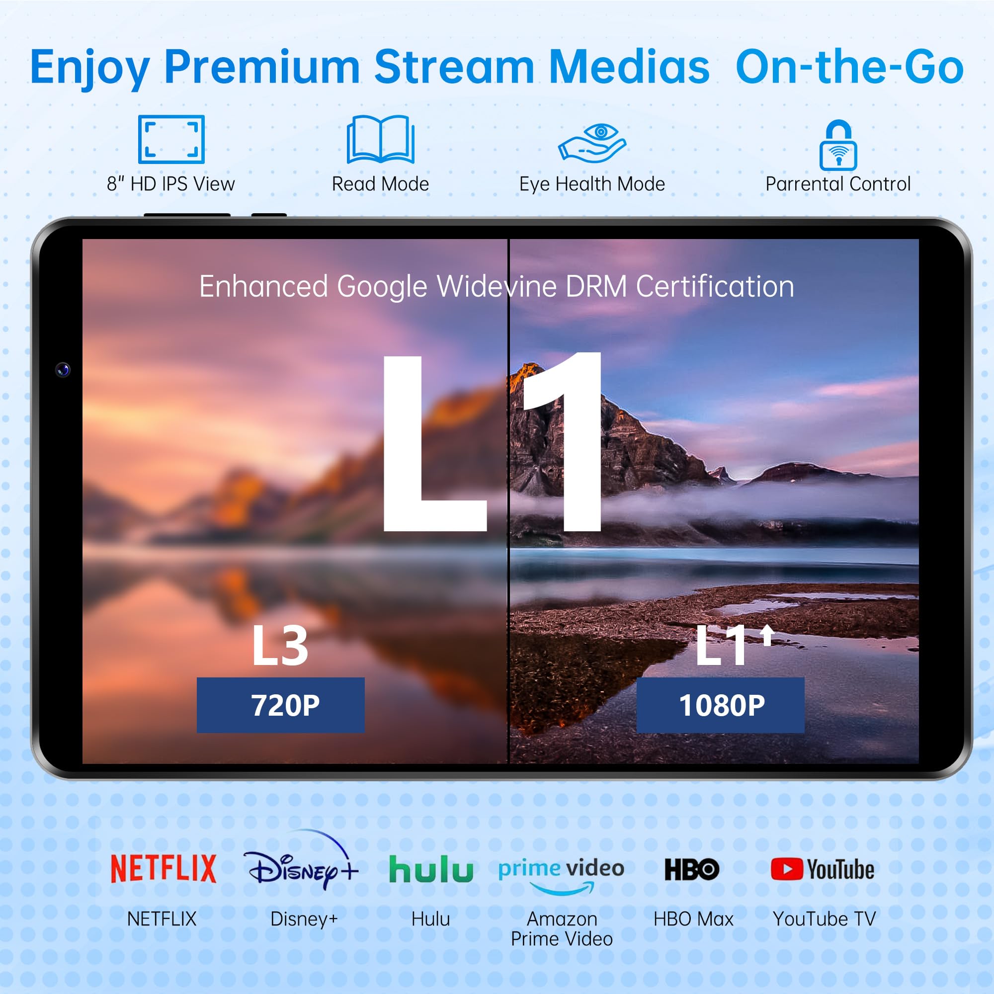 Amazon.co.jp: HAOVM M8 Android 15 タブレット 8インチ、8コアCPU
