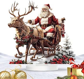 Amazon.co.jp: クリスマス トナカイ そり サンタクロース装飾