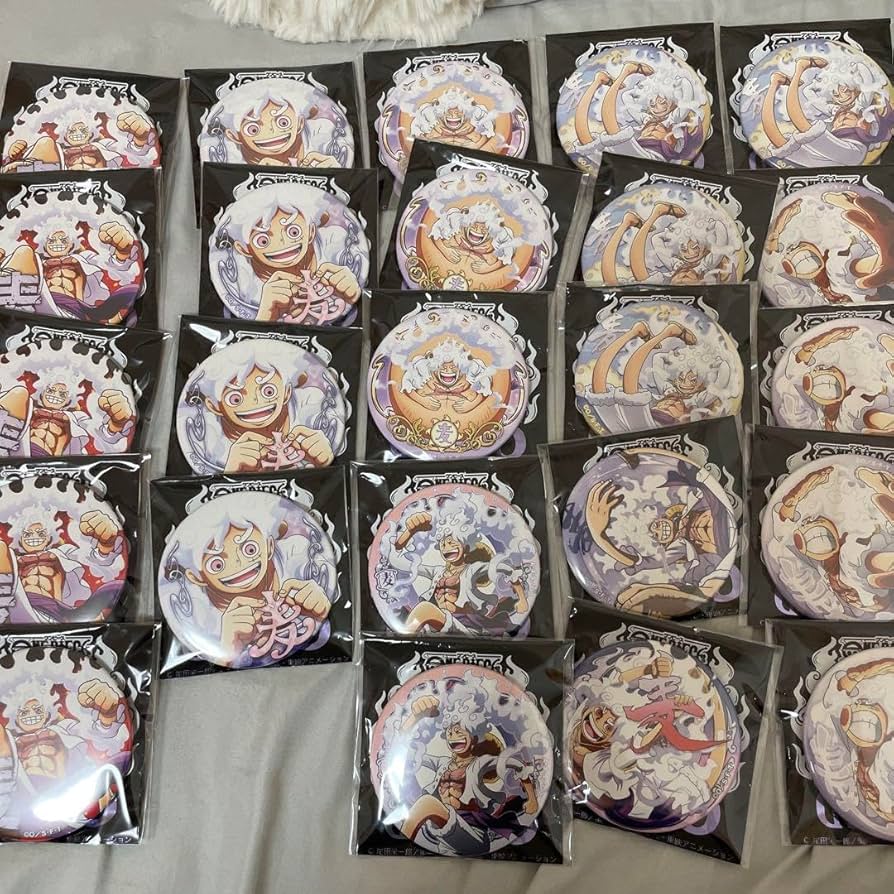 Amazon.co.jp: ONEPIECE ワンピース ニカ ルフィ GEAR5 輩缶バッジ