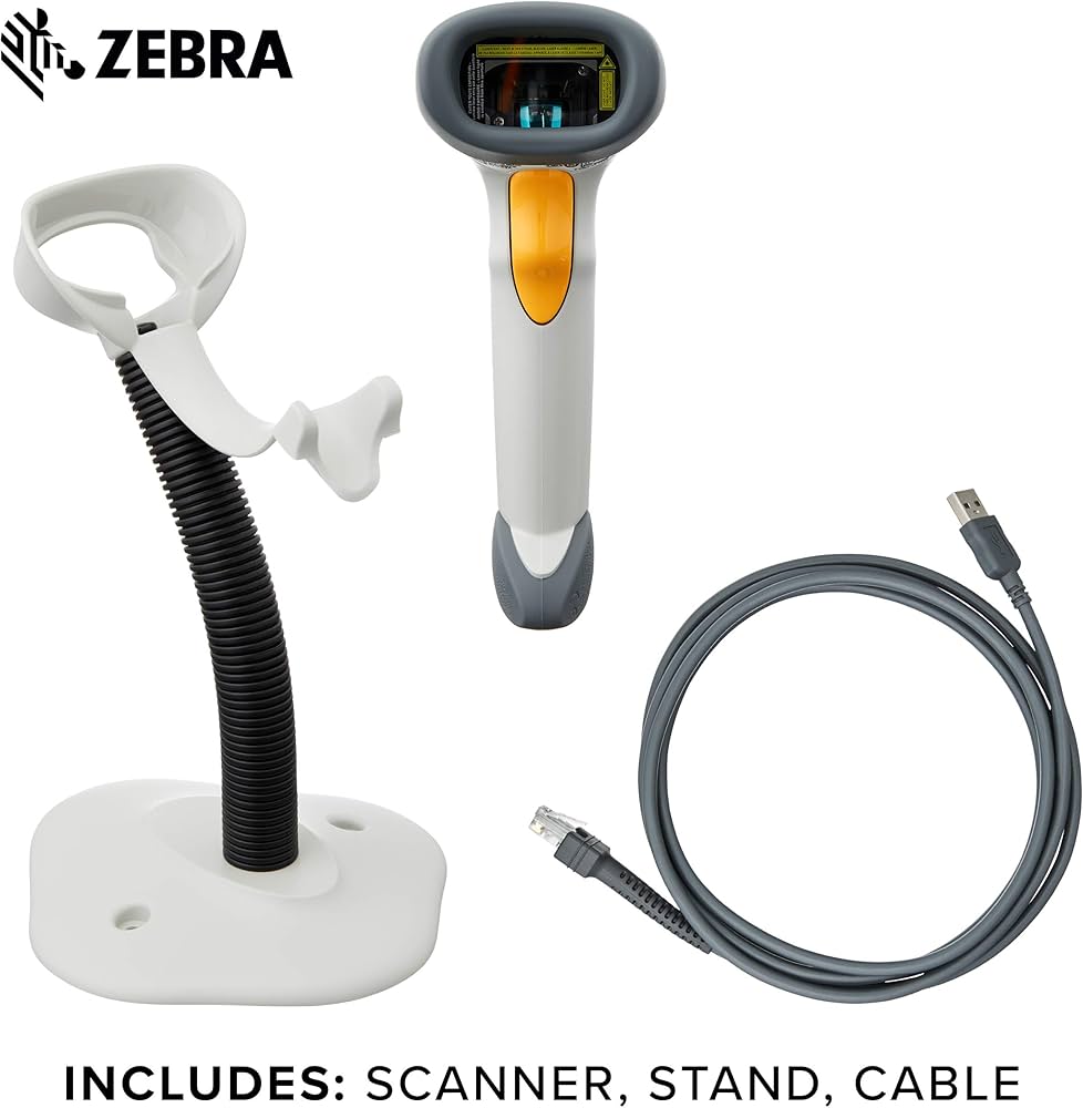 Amazon | Zebra LS2208-SR20001R-NA Barcode Scanner White (LS2208