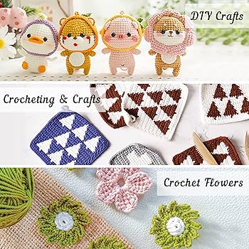 Amazon.com: INSCRAFT 113 Piece Crochet Kit with Yarn Set– 1600