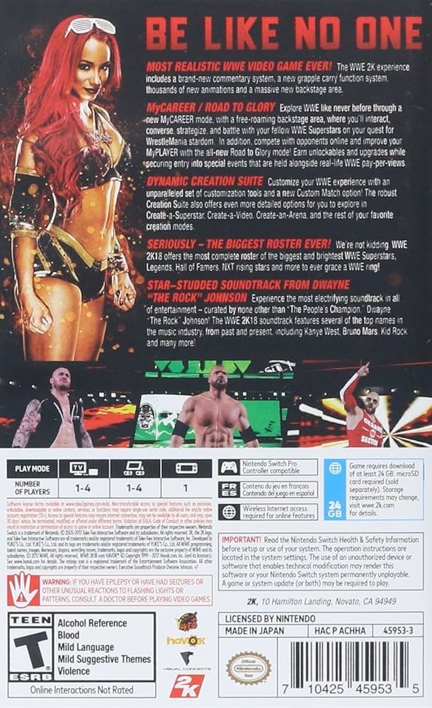 Amazon.com: WWE 2K18 - Nintendo Switch : Take 2 Interactive