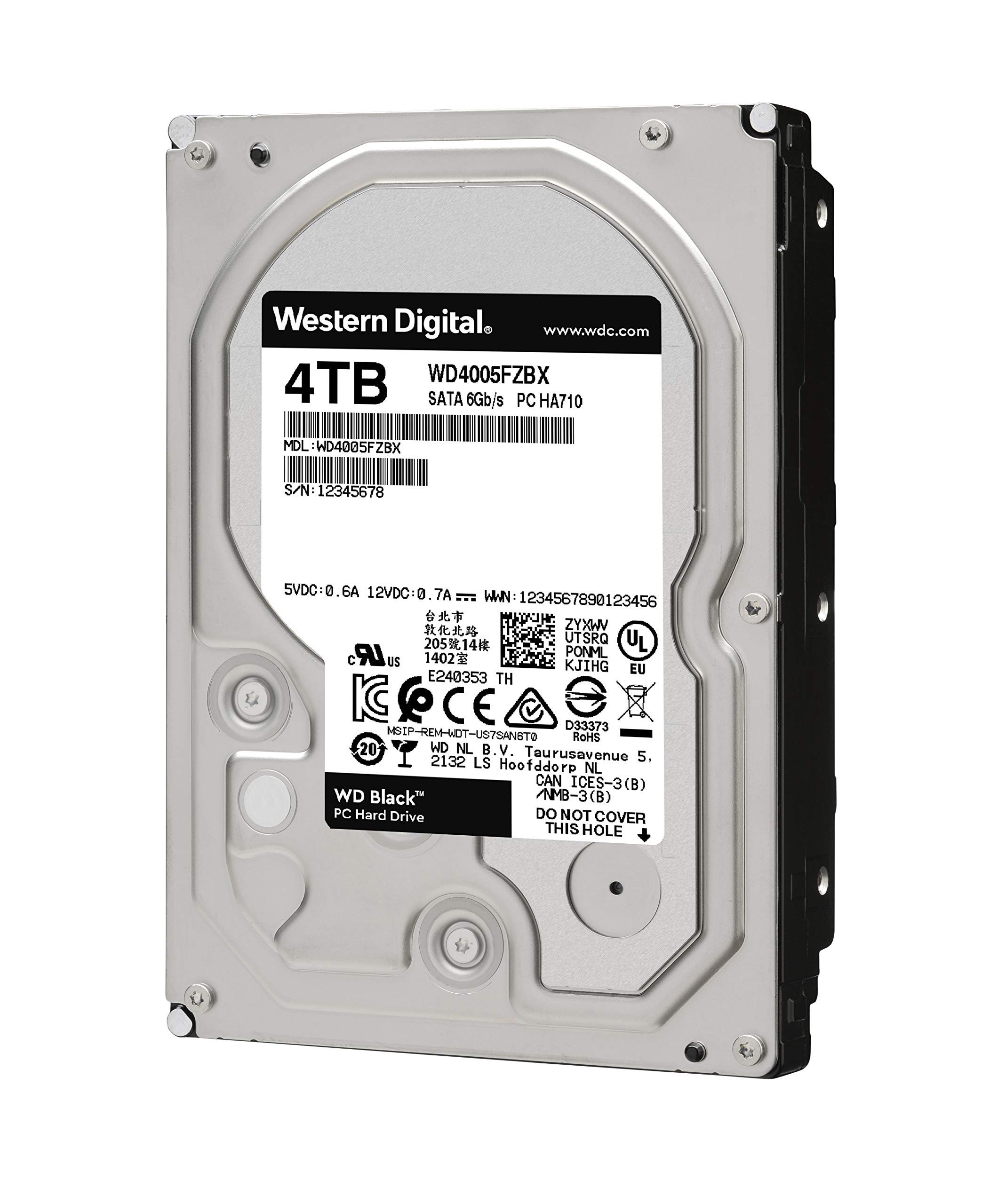 Amazon.com: Western Digital Black WD4005FZBX 4 TB Hard Drive - 3.5