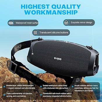 Amazon.co.jp: 120W MAX 70W RMS スピーカー bluetooth 重低音、IPX6