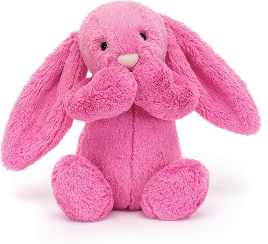 Amazon.co.jp: Jellycat Bashful ホットピンクバニーぬいぐるみ M