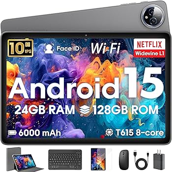 Amazon.co.jp: Android 15 タブレット 10インチ、24GB RAM 128 ROM