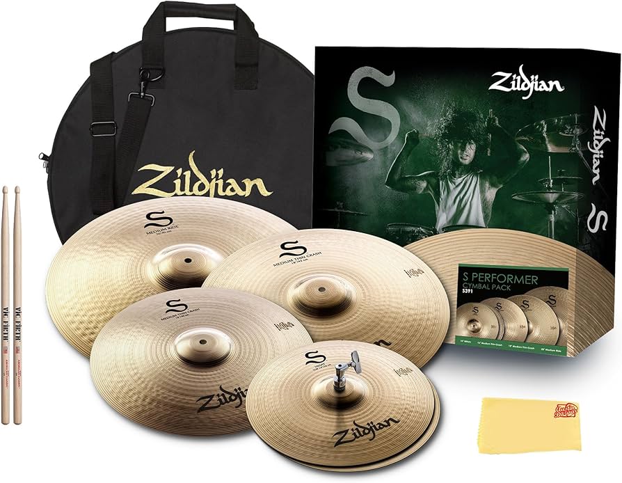 Amazon.com: Zildjian S391 Performer Cymbal Pack Bundle with Bag