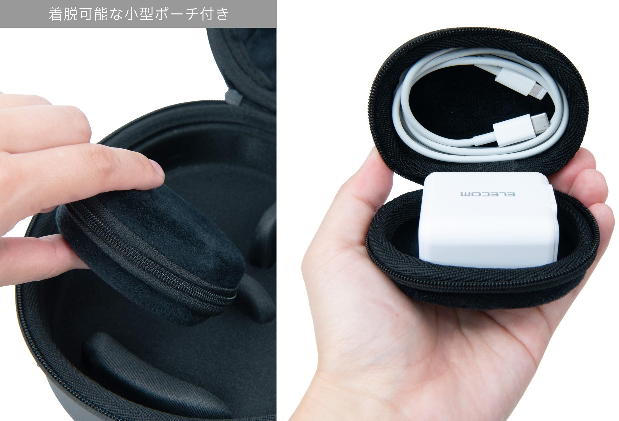 Amazon | EVOLZA ヘッドホンケース 防護シールド付きポーチ ヘッドホン