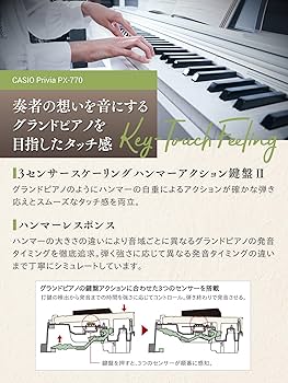 Amazon | CASIO(カシオ) 88鍵盤 電子ピアノ Privia PX-770BN オーク
