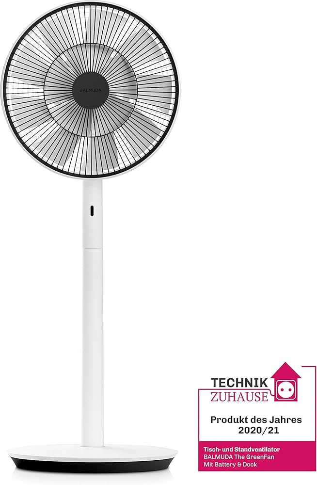 BALMUDA The GreenFan Floor / Table Fan, DC Motor, Quiet 13 dB, 1.5