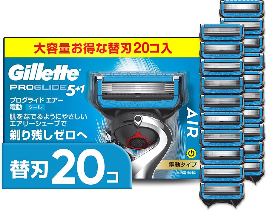 Amazon.co.jp: Gillette ジレット 【正規品】 髭剃り 電動 替刃 20個