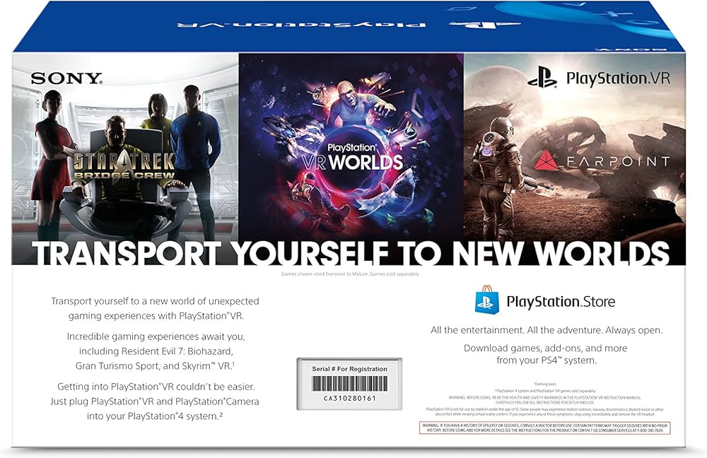 Amazon.com: Sony Computer Entertainment PSVR Headset Plus Camera