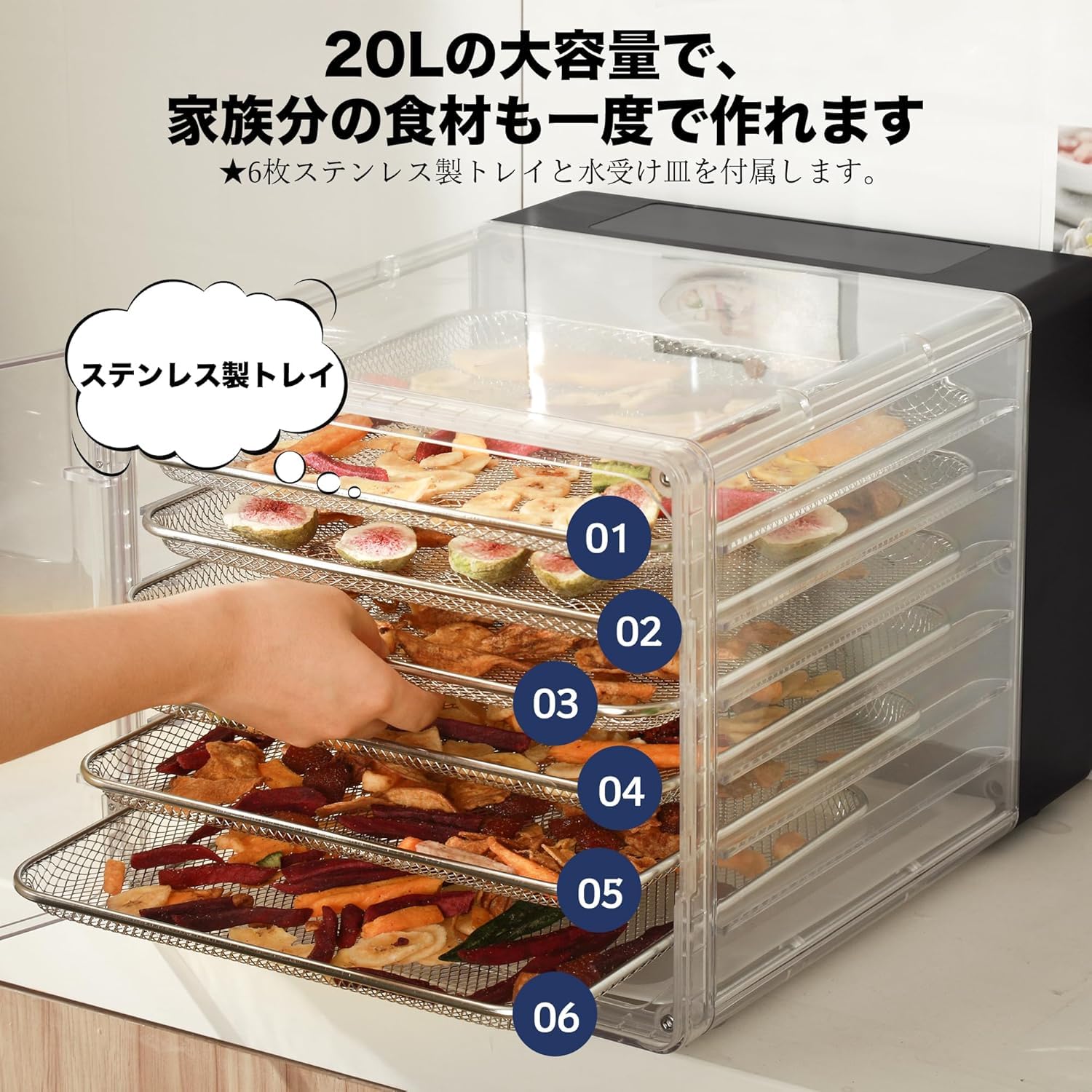 Amazon.co.jp: 【新型 2in1】BelleLife フードドライヤー 食品乾燥機