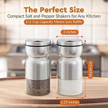 Amazon.com: HOME EC Original Salt and Pepper Shakers Set with