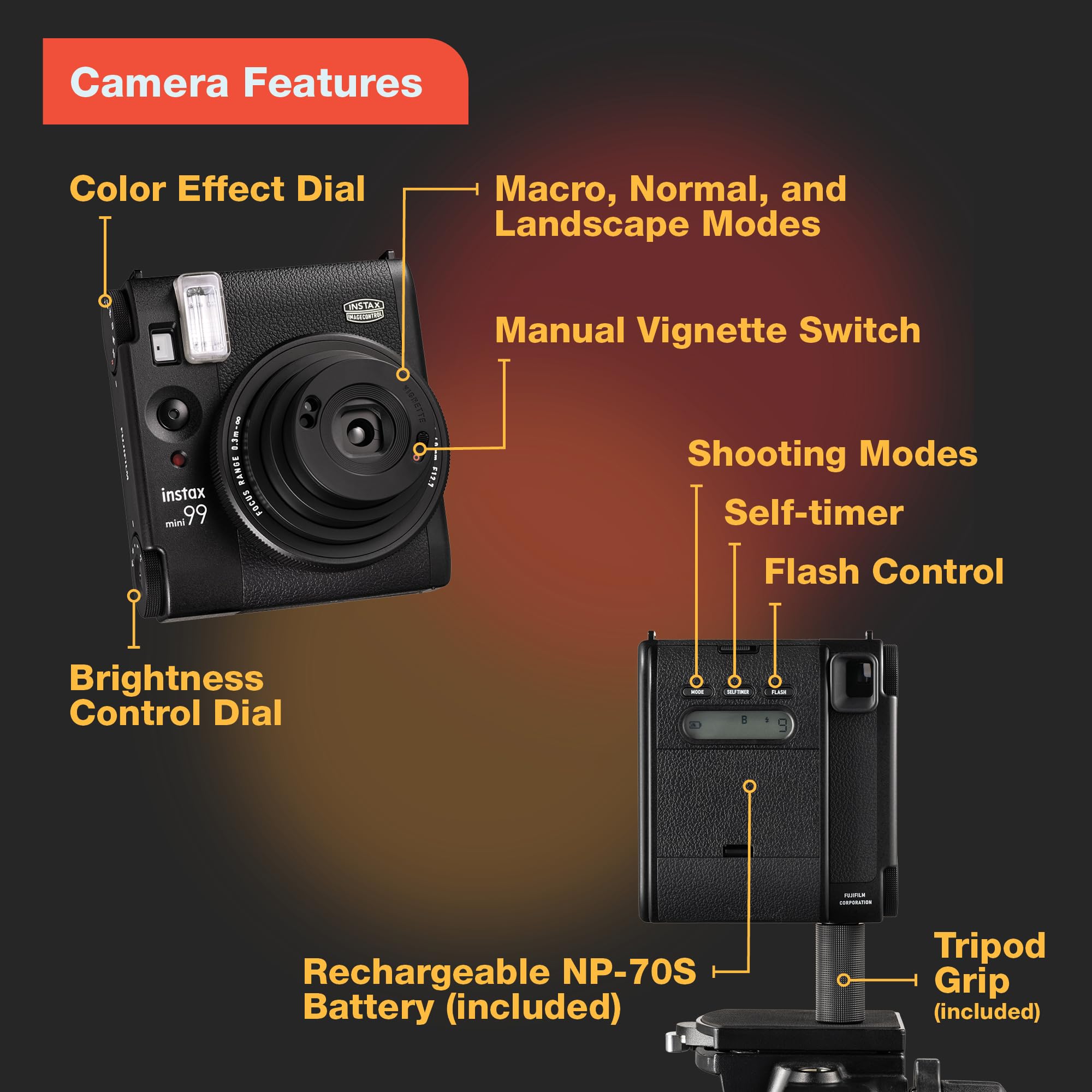 Amazon | Fujifilm Instax Mini 99インスタントフィルムカメラ