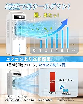 Amazon | Bosuca 冷風機 強力 冷風扇 大容量タンク 10L【三面吸気·強力
