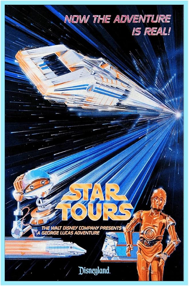 Amazon.co.jp: ビンテージディズニーランドスターツアーズポスター9×12